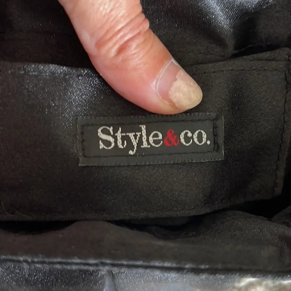 Style & Co. Satin‎ Formal satchel Black